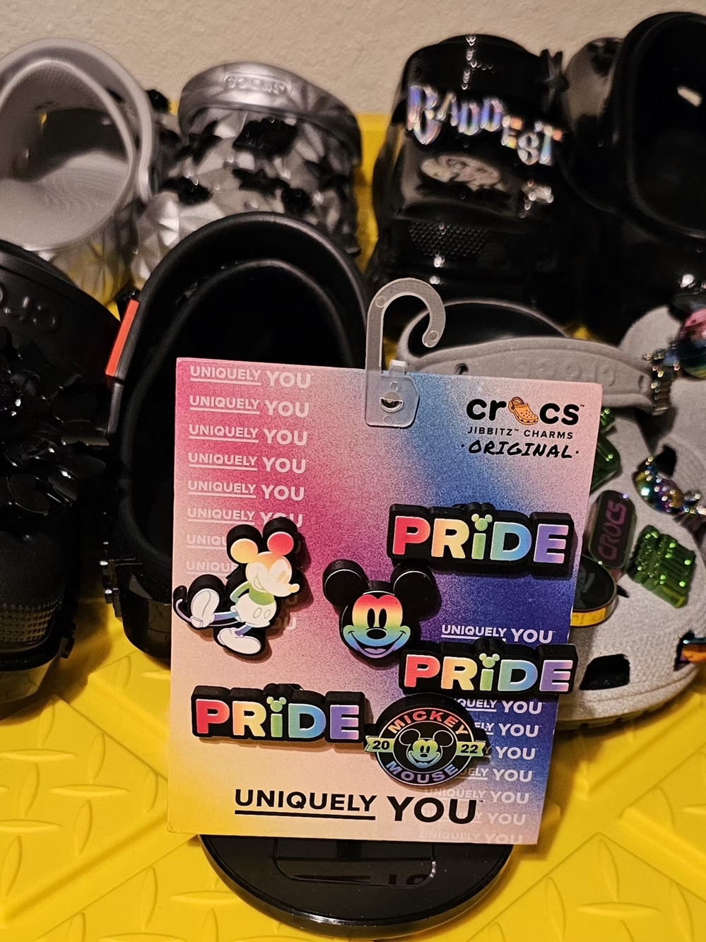 Six Retired Pride Mickey Mouse Crocs Jibbitz